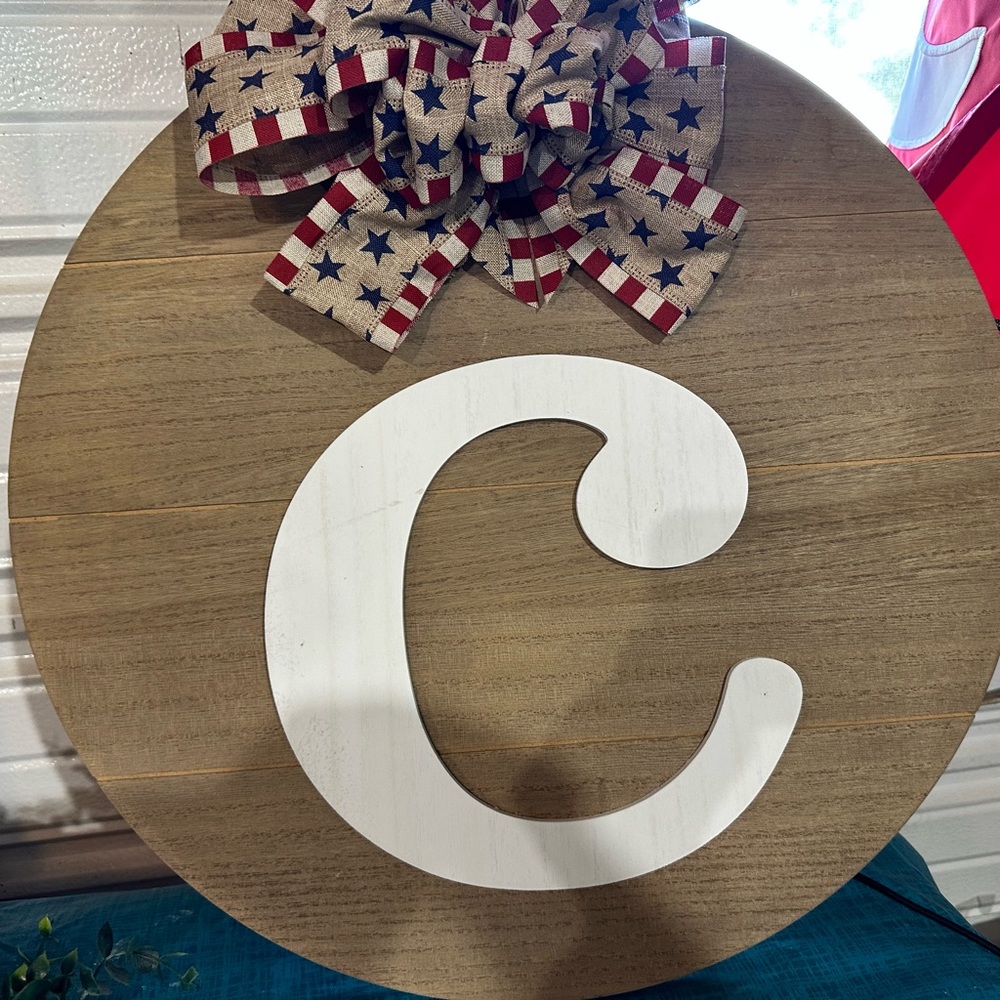 Rustic Letter C sign